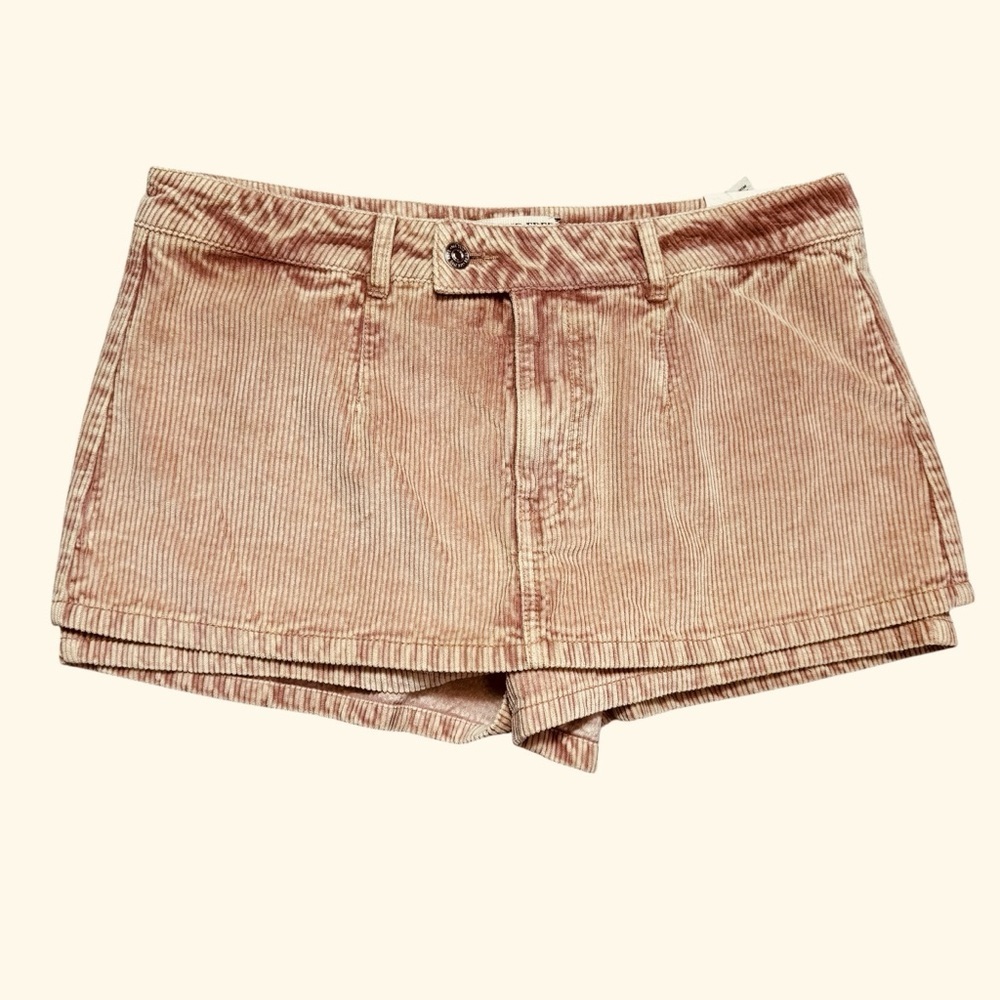 NWT New Free People We The Free Gallivanting Cord Almondine Skort Size 31 - Picture 3 of 8
